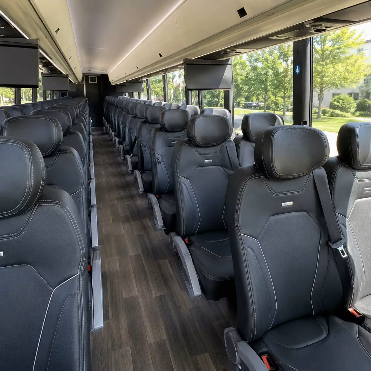 56 passenger charter bus interior