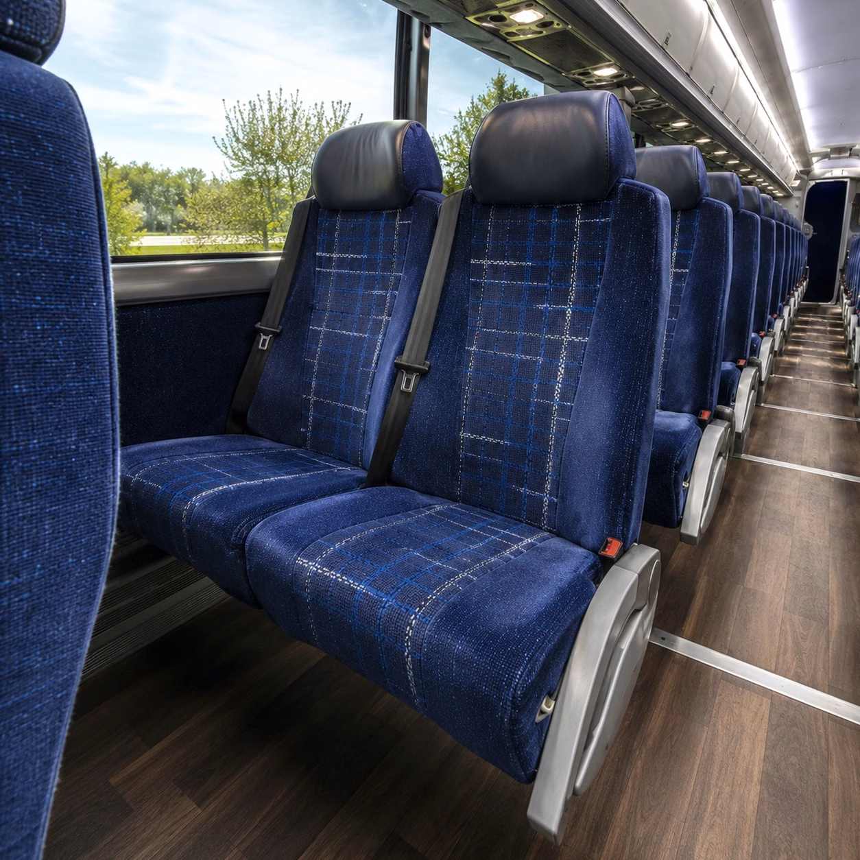 palm coast charter bus interior