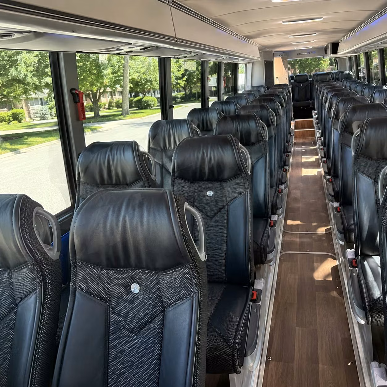 palm coast charter bus rental interior